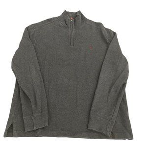 Polo By Ralph Lauren Gray 1/4 Zip LS Pullover, Size L